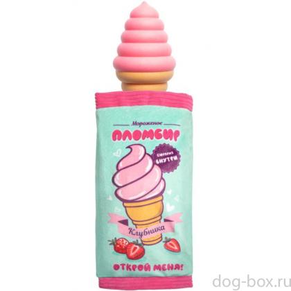 Игрушка для собак шуршащая из термопластичной резины "Пломбир", 20см-0