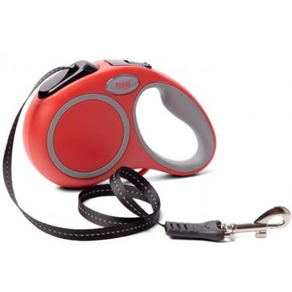  Поводок-рулетка для собак Urban XS, 3м до 12кг, лента, красный-2
