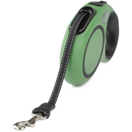  Поводок-рулетка для собак Urban S, 5м до 15кг, лента, зеленый-2