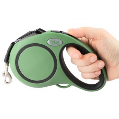  Поводок-рулетка для собак Urban S, 5м до 15кг, лента, зеленый-1