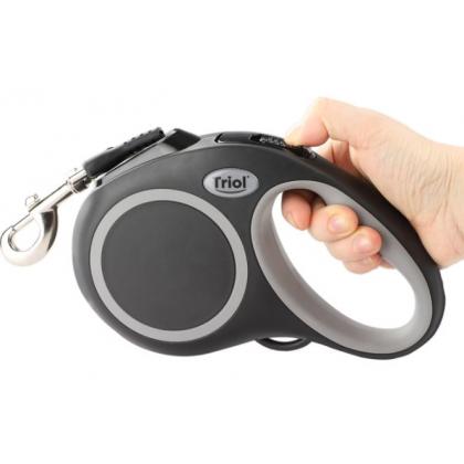 Поводок-рулетка для собак Urban L, 5м до 50кг, лента, черный-3