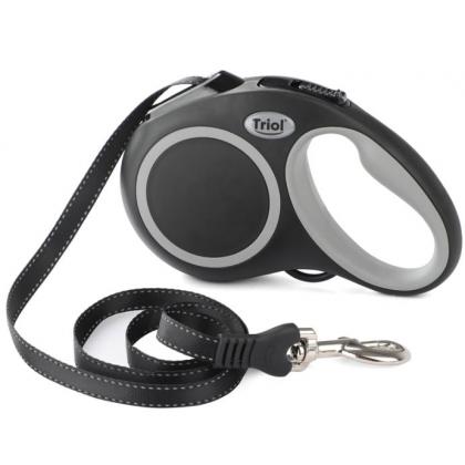 Поводок-рулетка для собак Urban L, 5м до 50кг, лента, черный-2