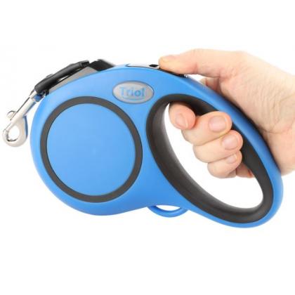 Поводок-рулетка для собак Urban M, 5м до 25кг, лента, синий-1