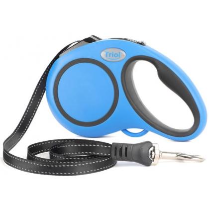 Поводок-рулетка для собак Urban M, 5м до 25кг, лента, синий-2