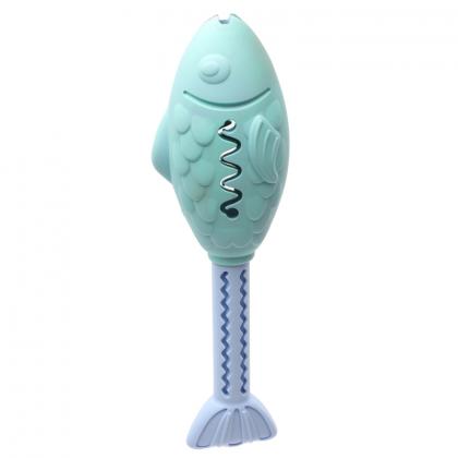 Игрушка для собак из резины "Рыбка" с выдвижным хвостом, 16,5см-2