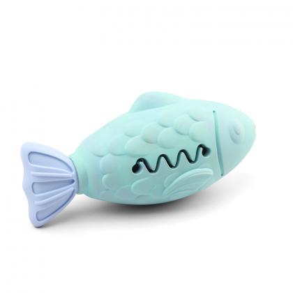 Игрушка для собак из резины "Рыбка" с выдвижным хвостом, 16,5см-1