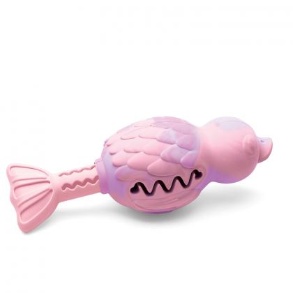 Игрушка для собак из резины "Птичка" с выдвижным хвостом, 17см-1