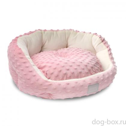Лежанка для животных круглая "Малыш" S, розовая, 40*40*16см, серия PUPPY-0