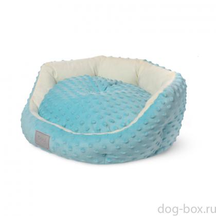 Лежанка для животных круглая "Малыш" S, голубая, 40*40*16см, серия PUPPY-0