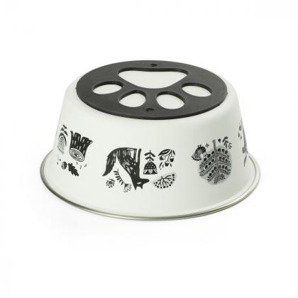 Миска металлическая на резинке "Лес", 0,35л-1