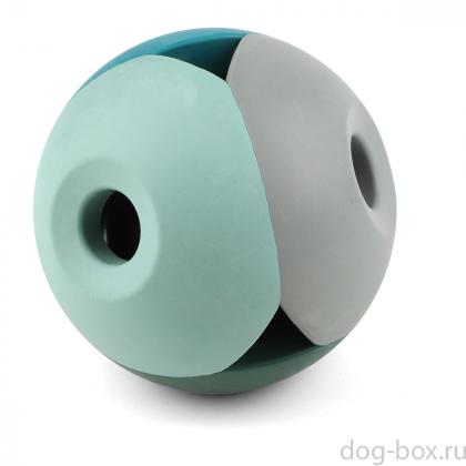 Игрушка для собак из резины "Мяч с колокольчиком", d7,5см-0