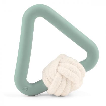 Игрушка для собак из термопластичного эластомера Треугольник с плетеным мячом, 12см-1