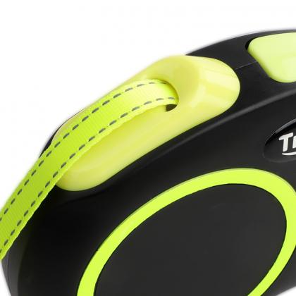 Поводок-рулетка для собак Urban Neon S, 5м до 15кг, лента, черный-1