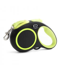 Поводок-рулетка для собак Urban Neon M, 5м до 25кг, лента, черный