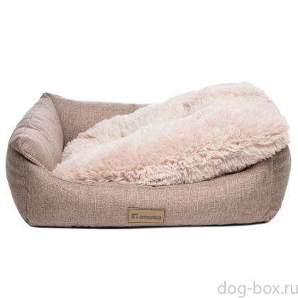 Лежанка прямоугольная "Миндаль" S, бежевая, 49*37*15см-0