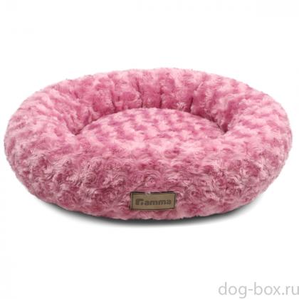 Лежанка круглая "Орхидея" M, розовая, 50*50*16см-0