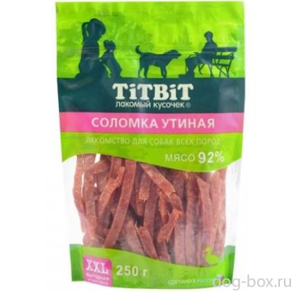 Выгодная упаковка XXL, Соломка утиная для собак всех пород-0