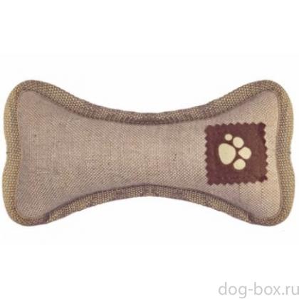 Игрушка-аппорт для собак  "Кость", из  брезента  (100% хлопок, набивка), 24 см-0