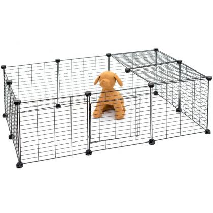 Вольер для животных МАНЕЖ 12 секций 35*35см, складной-разборный, черный-2