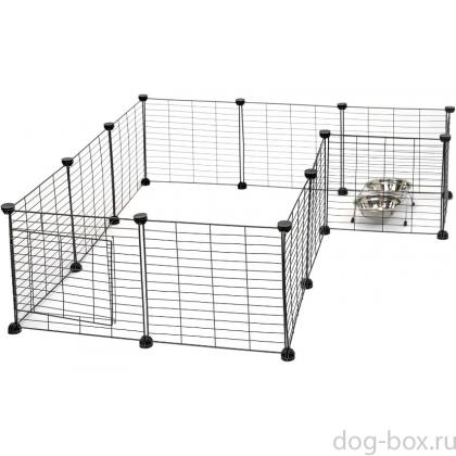 Вольер для животных МАНЕЖ 12 секций 35*35см, складной-разборный, черный-0