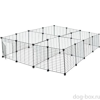 Вольер для животных МАНЕЖ 24 секции 35*35см, складной-разборный, черный-0