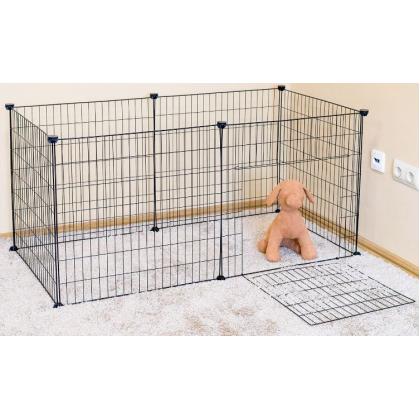 Вольер для животных МАНЕЖ 6 секций 60*60см, складной-разборный, черный-1