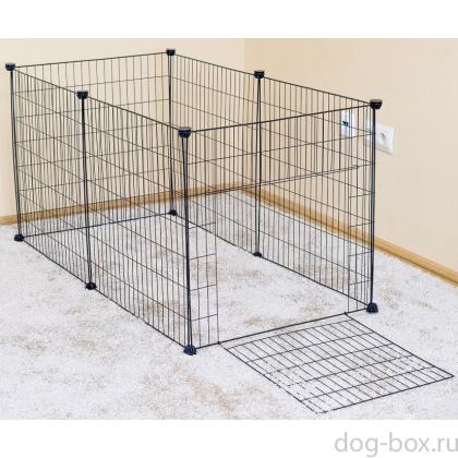 Вольер для животных МАНЕЖ 6 секций 60*60см, складной-разборный, черный-0