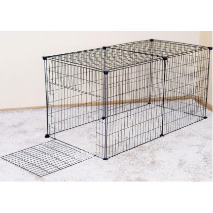 Вольер для животных МАНЕЖ 8 секций 60*60см, складной-разборный, черный-1
