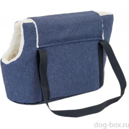 Сумка-переноска утеплённая WARM №1 с карманом 35*16*25см, синяя-0