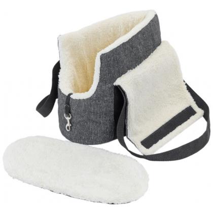 Сумка-переноска утеплённая WARM №2 с карманом 45*22*29см, тёмно-серая-1