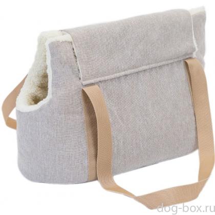 Сумка-переноска утеплённая WARM №1 с карманом 35*16*25см, бежевая-0