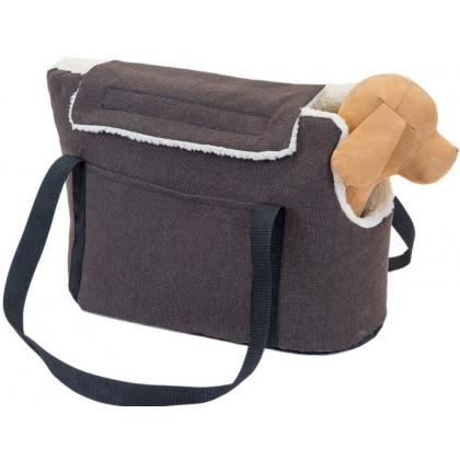 Сумка-переноска утеплённая WARM №1 с карманом 35*16*25см, коричневая-2