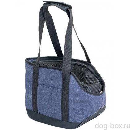 Сумка-переноска ЭЛАЙ №3 с карманом 20*41*h27см (рогожка, полифом) джинсовая-0