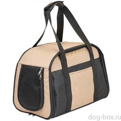 Сумка-переноска ЭНДЖИ с боковым карманом 42*25*h27см, нейлон, бежевая-0