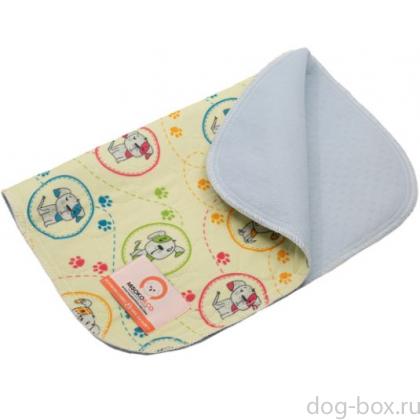 Многоразовая пеленка для собак, 40x50 см, рисунок со щенками-0