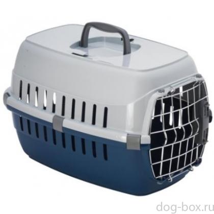 Переноска Roadrunner с металлической дверью+замок, 48,5*32,3*30,1см, черничный-0