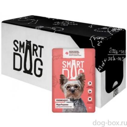 Упаковка 25 шт. Паучи для взрослых собак малых и средних пород кусочки телятины в аппетитном желе-0