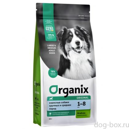 Сухой корм для взрослых собак крупных и средних пород с ягненком, фруктами и овощами (Adult Dog Large&Medium Breeds Lamb), 0.8кг-0