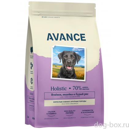 Полнорационный сухой корм для взрослых собак крупных пород с ягненком, индейкой и бурым рисом (Maxi Adult), 3кг-0