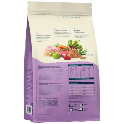 Полнорационный сухой корм для взрослых собак крупных пород с ягненком, индейкой и бурым рисом (Maxi Adult), 3кг-1