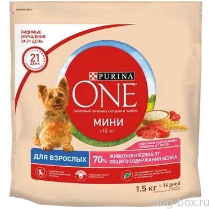 Сухой корм для взрослых собак малых пород с говядиной и рисом-0