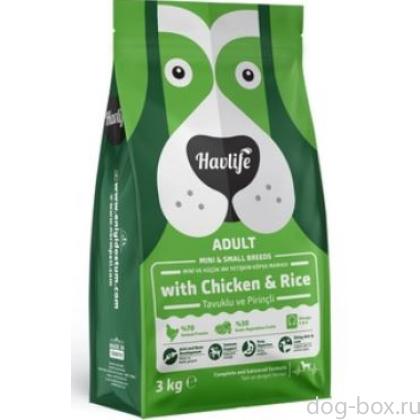 Корм для взрослых собак карликовых и малых пород с курицей и рисом 3 кг-0