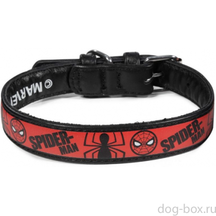 Ошейник кожаный Marvel Человек-паук, размер L, 2,5*38-49см-0