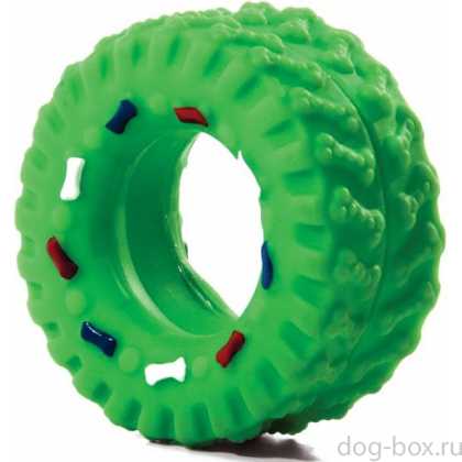 Игрушка "Шина" с пищалкой, для собак, винил, 7,5 см-0