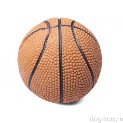 Игрушка "Мяч баскетбольный" с пищалкой, для собак, винил, 7 см-0