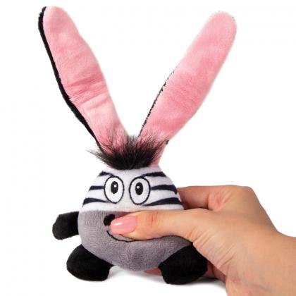 Игрушка "Зебра-ушастик" для собак, плюш, 15 см-1