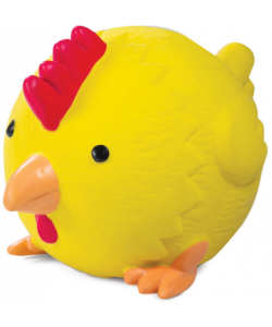 Игрушка "Цыпленок-мяч" с пищалкой, для собак, латекс, 10 см