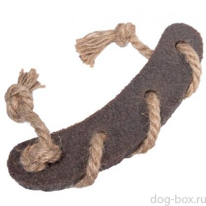 Игрушка для собак Сосиска c веревкой из экорезины, серия GUM GUM DOG ECO (85005) 21,5см -0