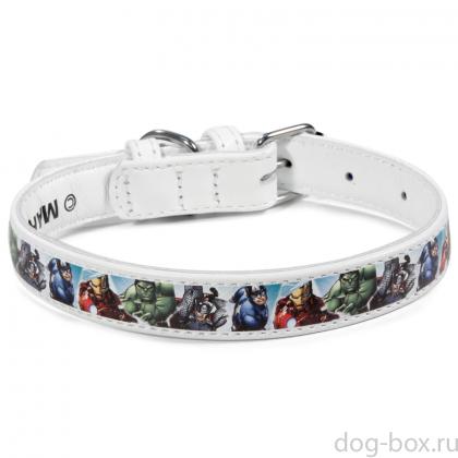 Ошейник кожаный Marvel Мстители, размер M, 2*30-39см-0