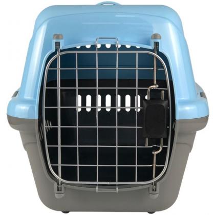 Зооэкспресс Переноска для животных "Турне" M АВИА с металлической дверцей 54,5*36*34см, голубая-1